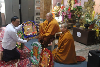 महाबोधि मंदिर में म्यांमार के मेजर जनरल ने की पूजा, AnjNewsMedia