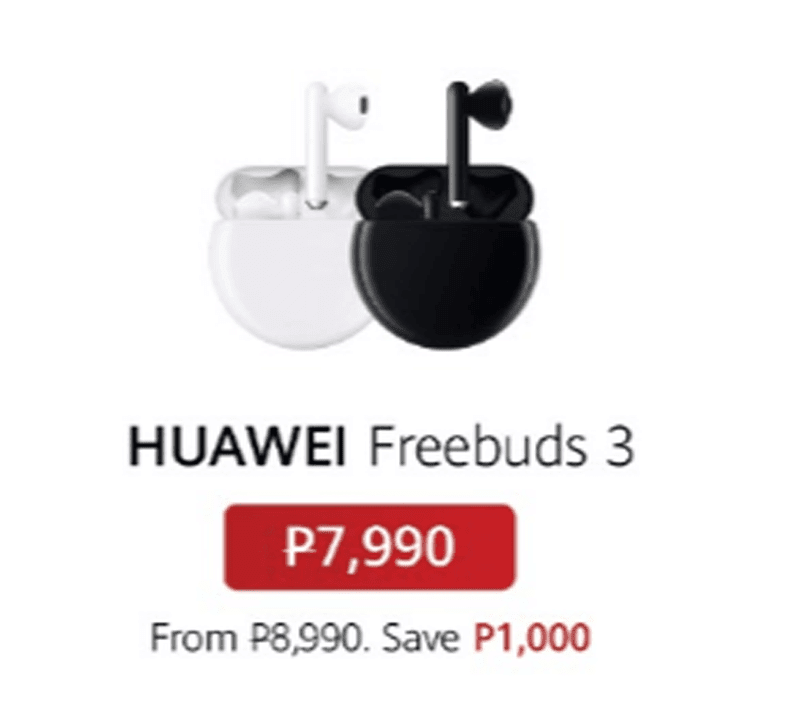 Freebuds 3 is now PHP 1,000 off