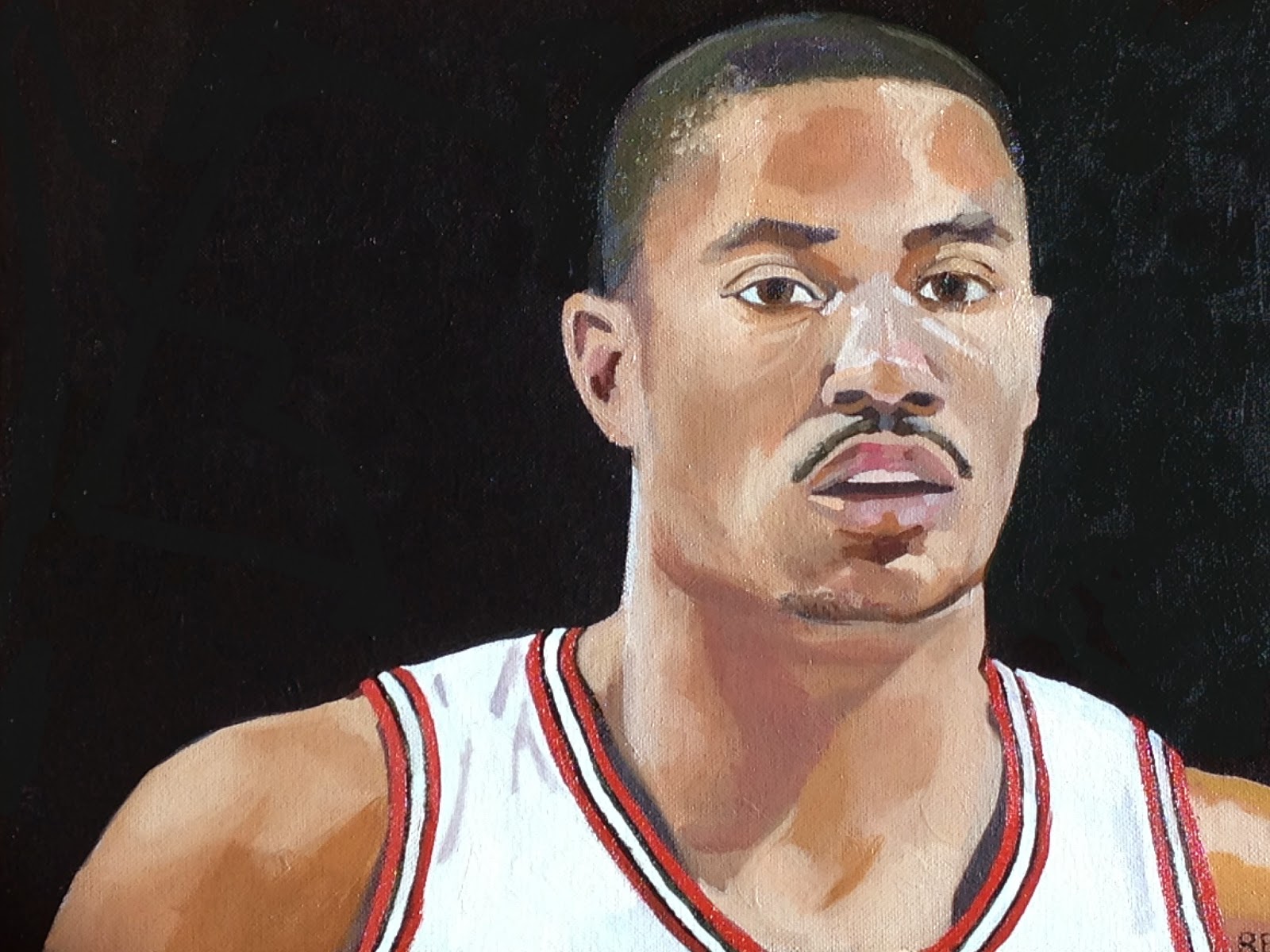derrick rose black and white