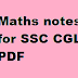 Maths notes for SSC CGL PDF download