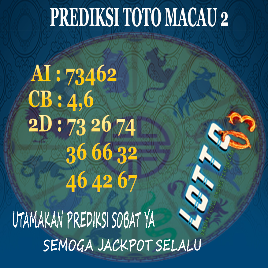 PREDIKSI LOTTO03 PASARAN TOTO MACAU 2 07 AGUSTUS 2020 PREDIKSI LOTTO03
