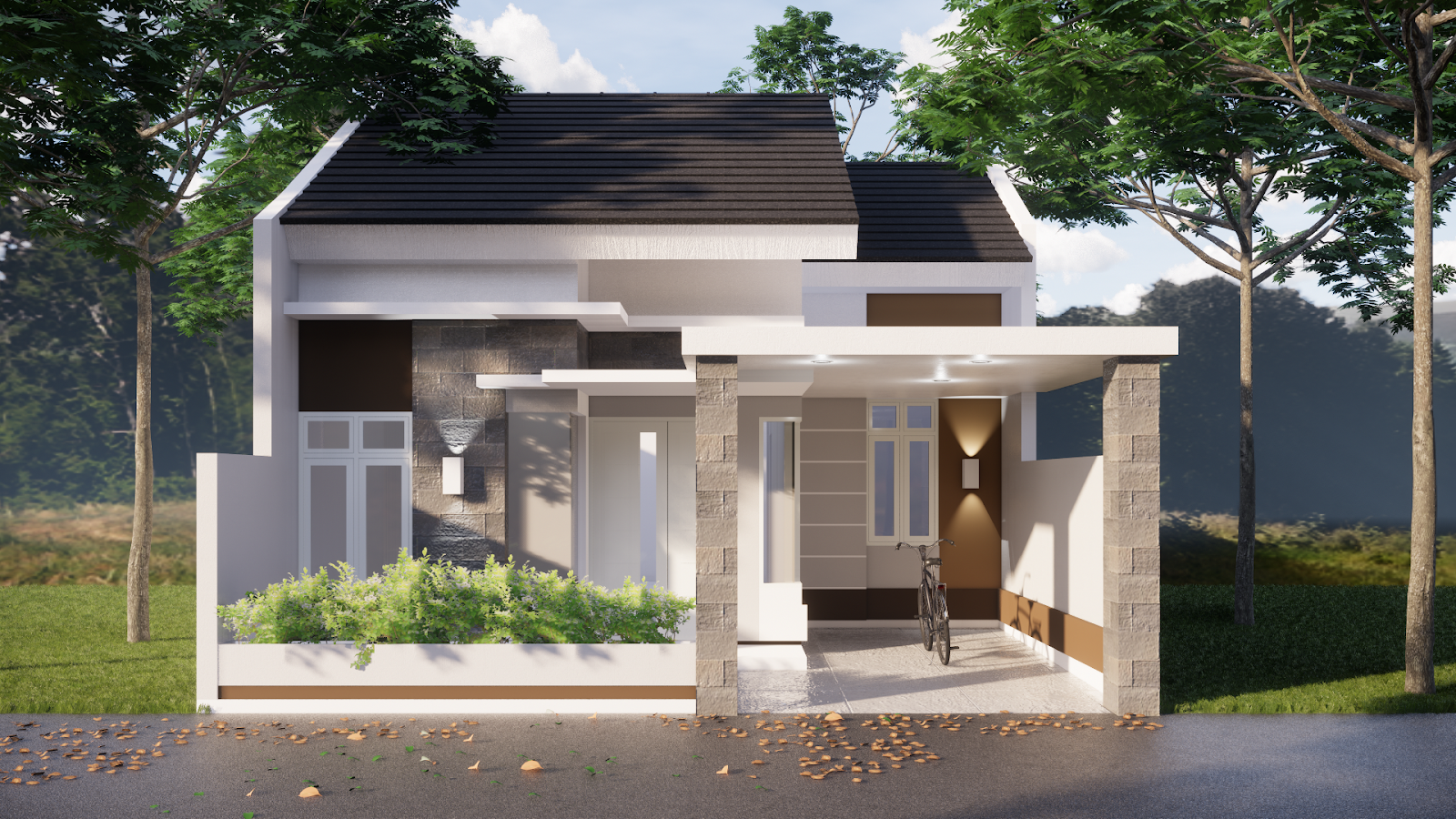 Desain Rumah Minimalis 3 kamar 7x12 Komplit dengan RAB nya - DESAIN