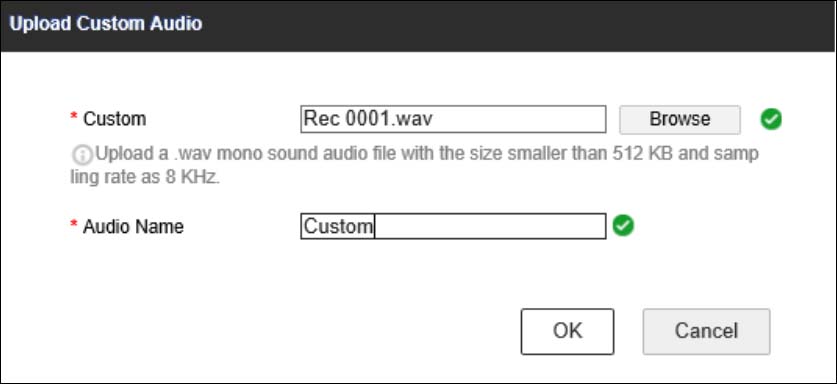 hikvision upload custom sound alarm