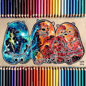10-Three-Galactic-Bears-Sydney-Nielsen-Pencil-Drawings-www-designstack-co