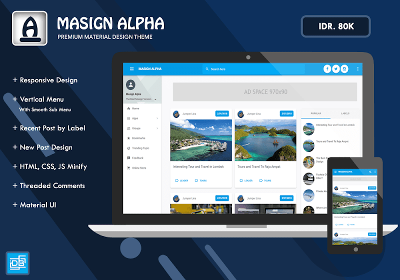 Masign Alpha v2 - Responsive Blogger Template