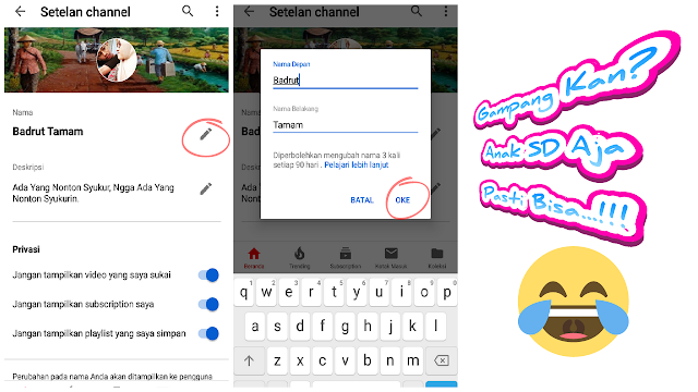 Cara Mengganti Nama Channel YouTube Menggunakan HP