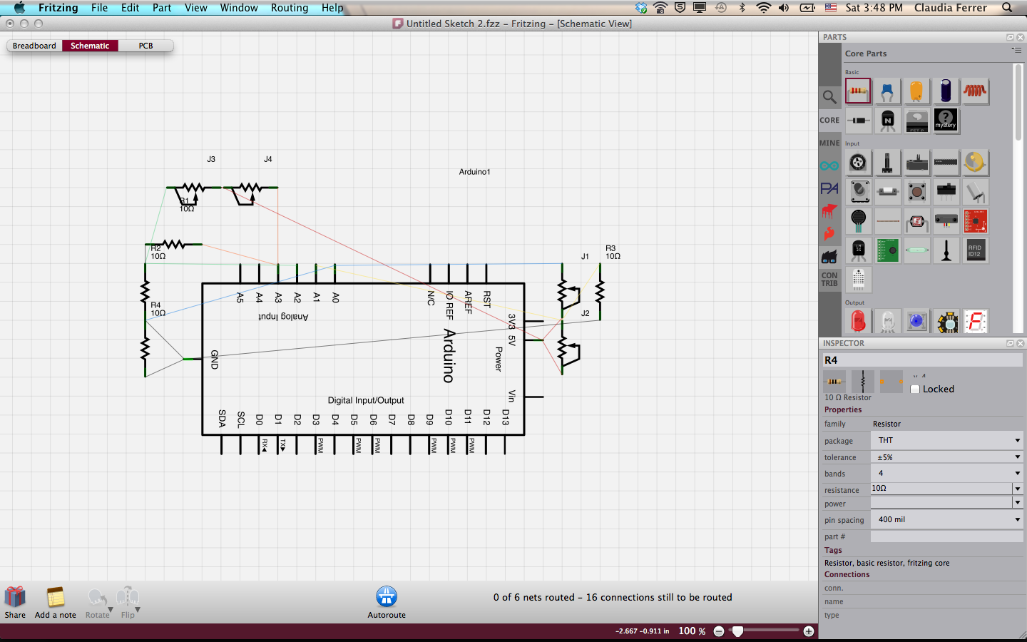 Sensor-Based Electronic Art: Final Project Fritzing Diagram