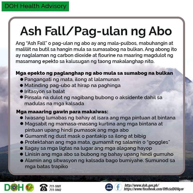 Taal Erupts Health and Safety Tips during a Volcanic Eruption