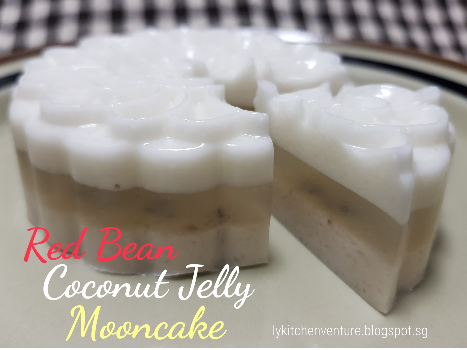 LY's Kitchen Ventures Red Bean Coconut Jelly Mooncake