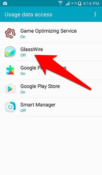 تطبيق GlassWire لمراقبة كمية استهلاك الانترنت التى يستهلكها كل تطبيق