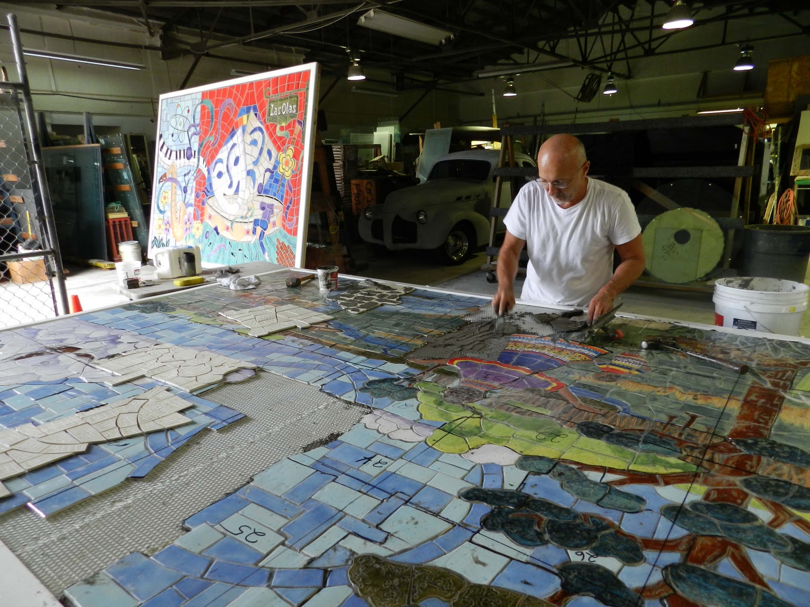 Diane's Art Stuff Seminole Indian Mural Ft. Lauderdale