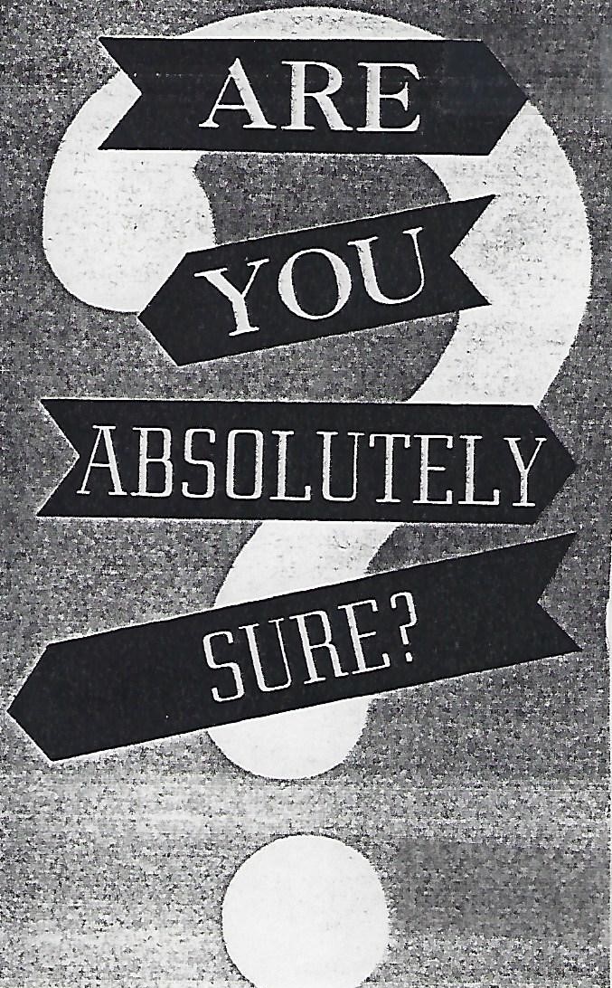 Art Gordon Polio Pastor ARE YOU ABSOLUTELY SURE?