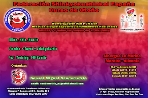 Curso de Otoño Federación Shinkyokushinkai