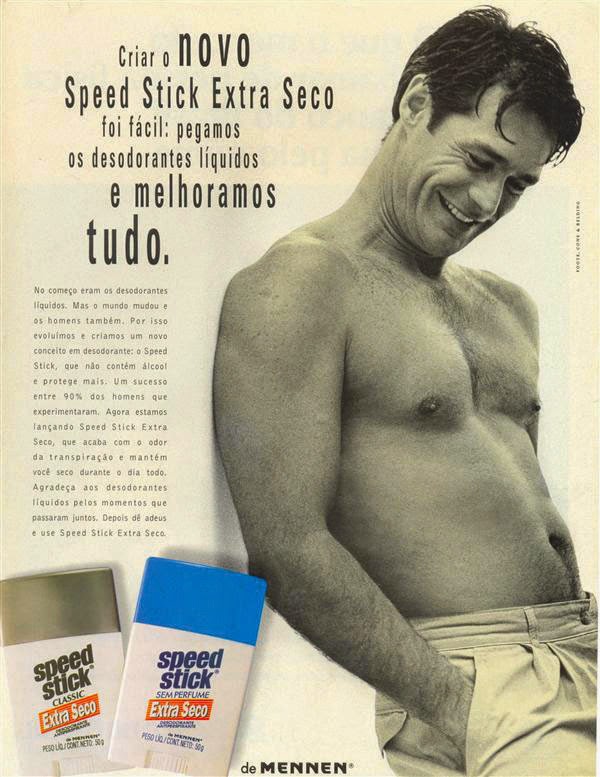 Propaganda do desodorante Speed Stick em 1994. Lançamento do produto no Brasil.