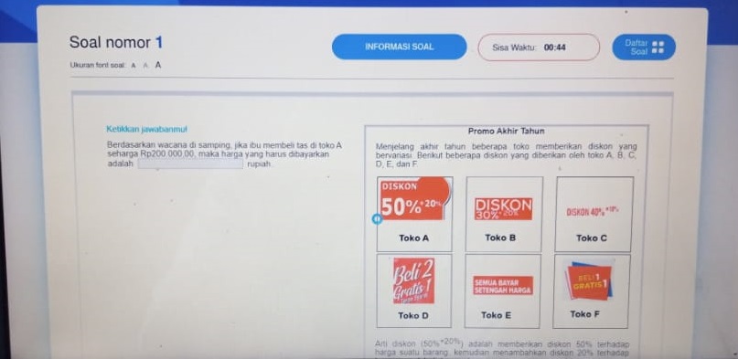 Penyelengaraan AKM tingkat SD/MI, MTs/SMP dan SMA/SMK/MA