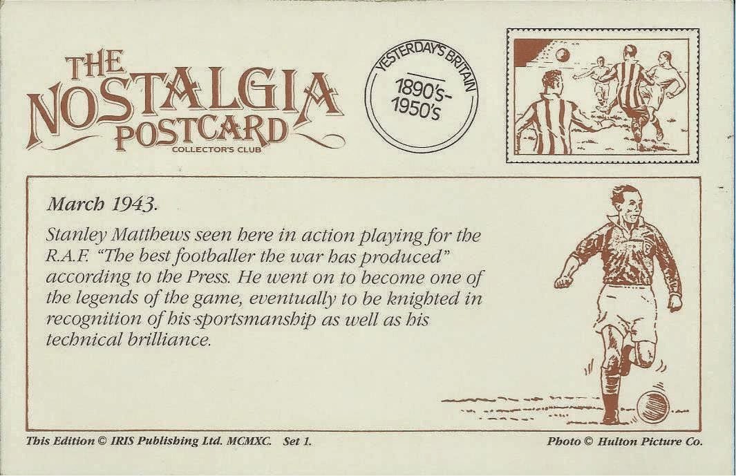 Football Cartophilic Info Exchange Nostalgia Postcard Collectors Club