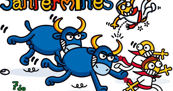 Sanfermines cartoon - vector | Vector Clipart