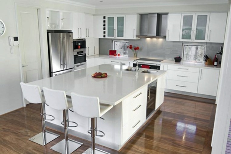6 Modern White Kitchen Ideas With Island Dream House