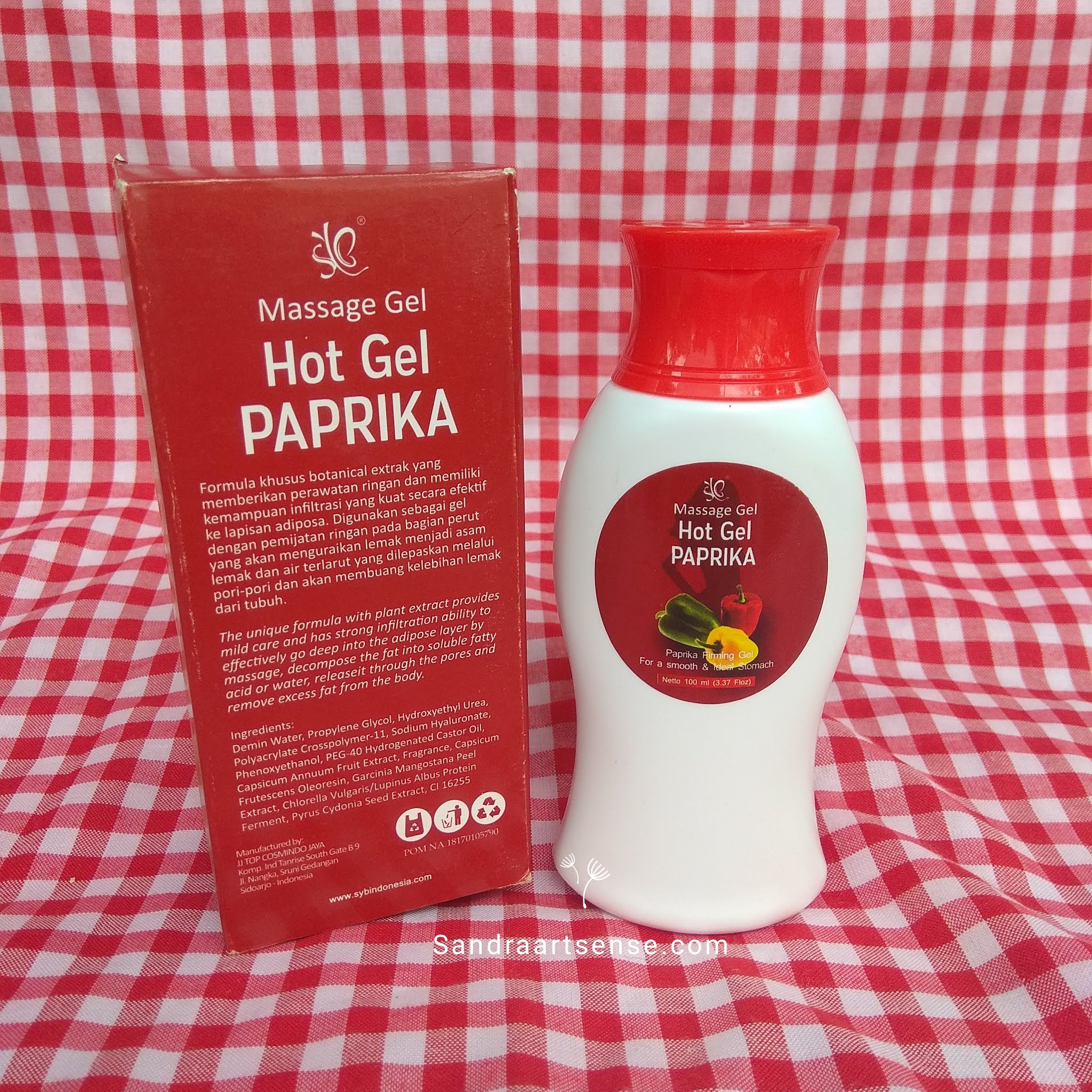 Review SYB Hot Gel Paprika & Green Tea, Gel