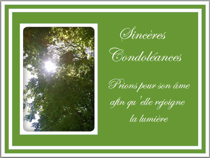 modele carte condoleances ami