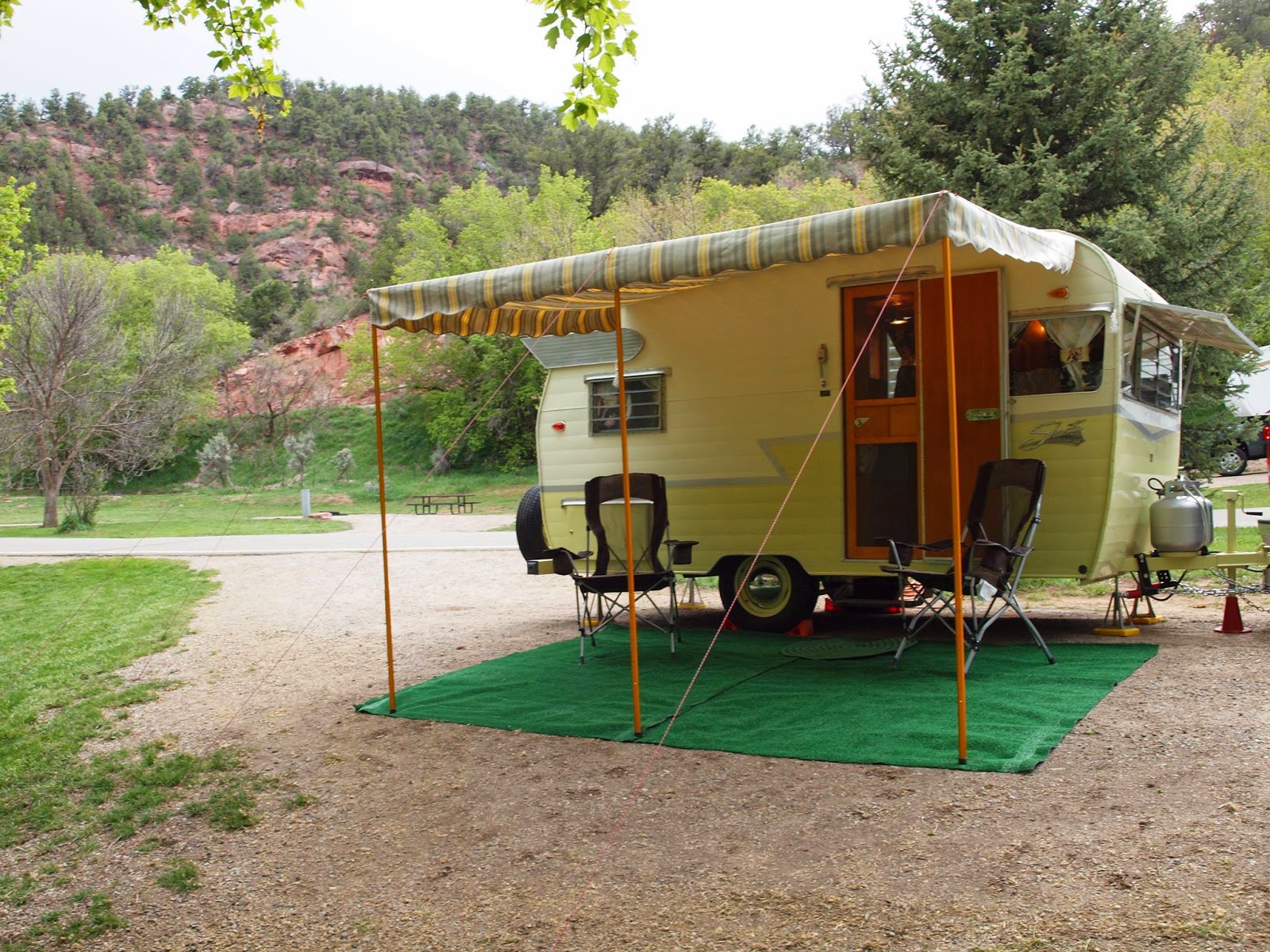 Vintage Trailer Awning Before Painting Your Vintage Trailer Consider