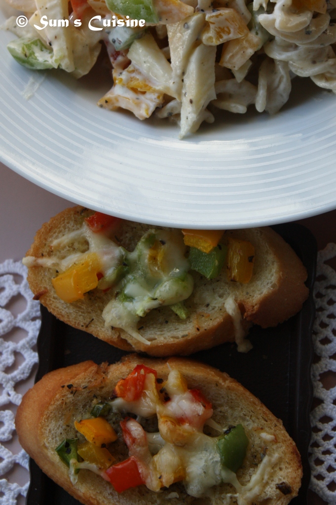 Sum's Cuisine Garlic Bread Exotica Pizza hut style