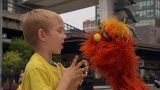 Murray What's the Word on the Street Disappointed. Sesame Street Episode 4417 Grandparents Celebration season 44