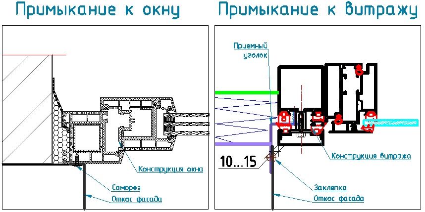 узел крепления вентрешетки к сэндвич панели. стоечно ригельная система алютех f50 узел примыкания к стене. витраж узел сбоку. система cuuber узлы. примыкание витражей к стенам.