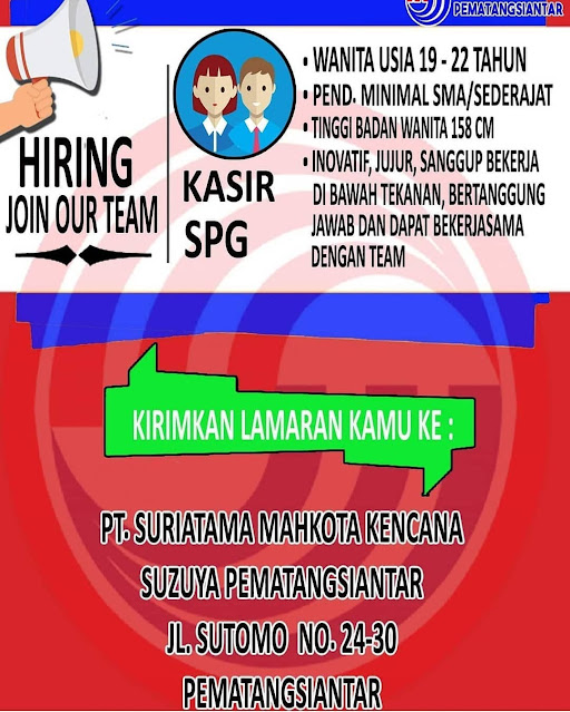 Lowongan Kerja Medan Mei 2021 Lulusan Sma Sederajat Di Pt Suritama Mahkota Kencana Suzuya