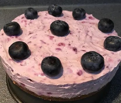 No-Bake Blueberry Cheese Cake Homemade Keto