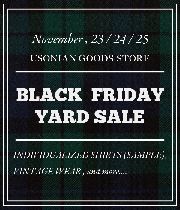 BLACK FRIDAY YARD SALE!!!! USONIAN GOODS STORE
