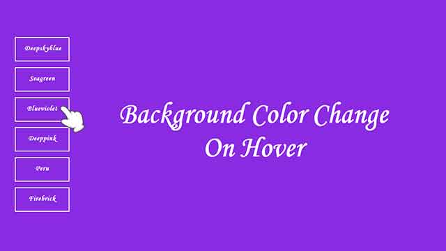 Jquery Background color change on hover