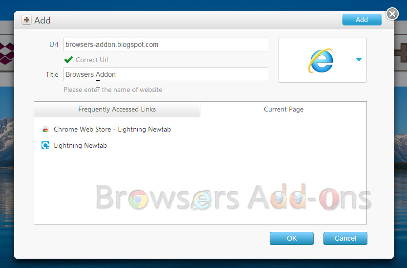 Browsers Addon Lightning Newtab extension for Chrome adds customize