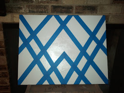 tape diy geometric painting wall easy paintings canvas painters paint challenge lines then own leftover opened cardigan