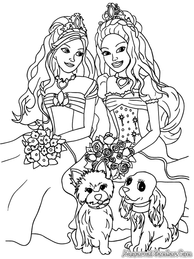 Gambar Barbie And The Diamond Castle Untuk Diwarnai | Mewarnai Gambar