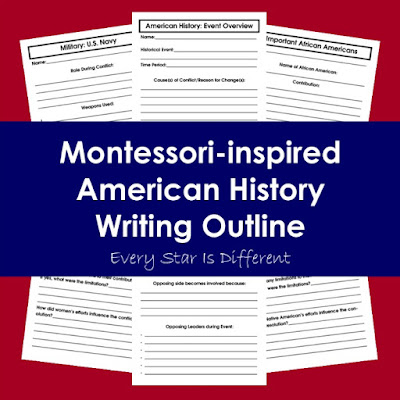 FREE Montessori-inspired American History Writing Outline
