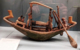 Ancient Egyptian boat model at British Museum
