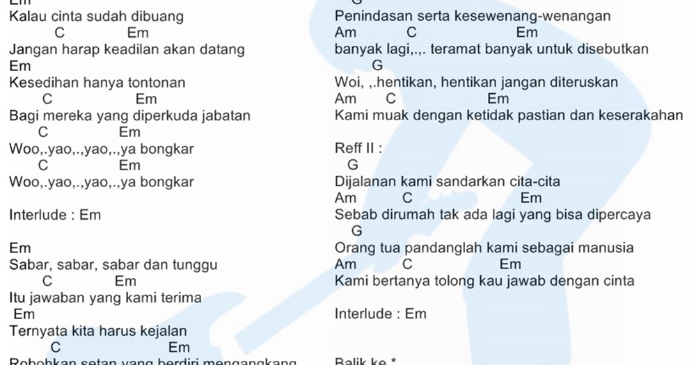 Kunci Gitar Lagu Iwan Fals Bongkar Kunci Gitar Kunci Gitar Lagu Iwan Fals Bongkar Kunci Gitar