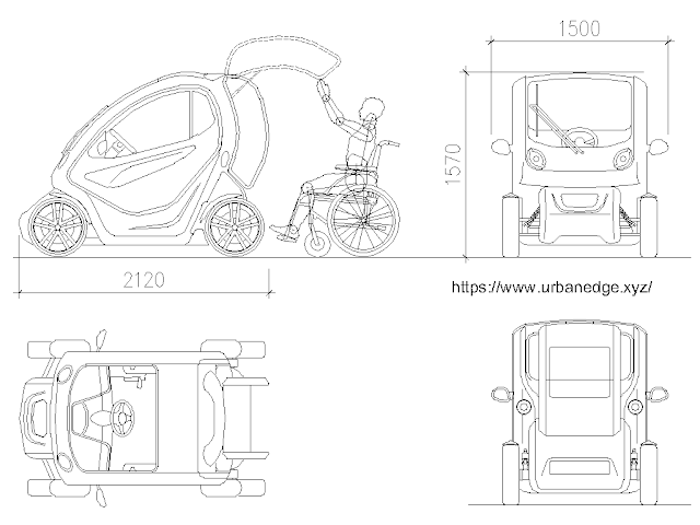 Car for disabled peoples free cad block download