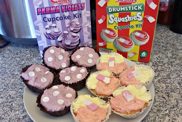 Parma Violet & Drumstick Squashies cupcakes.