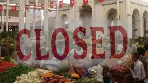 تونس / إغلاق السوق المركزي بتونس بالقوة العامة اليوم