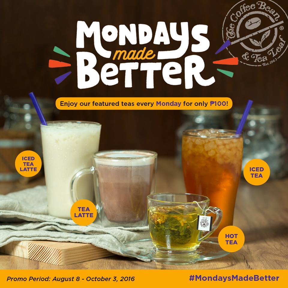 Manila Shopper Coffee Bean Mondays Made Better Promo AugOct 2016