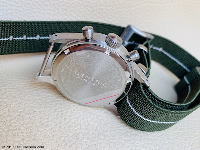 Centric Instruments Lightwell Chronograph case back