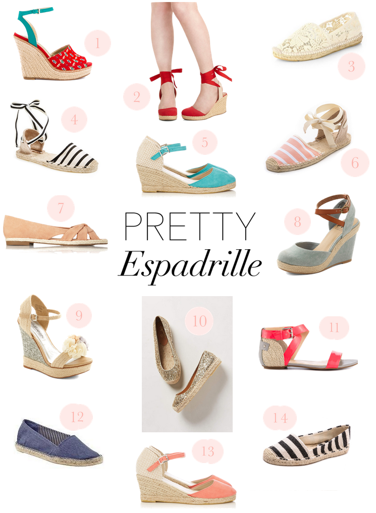 Pretty espadrilles for spring and summer. I'll take them all, please.