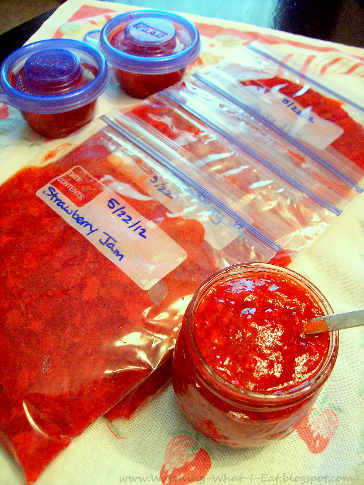 Watching What I Eat Homemade Strawberry Jam from my garden, to my