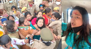 राममंदिर ज़मीन घोटाले को लेकर सीएम आवास पर धरना व “चंदा चोर-गद्दी छोड़”का नारा लगा रही कांग्रेसी महिला कार्यकर्ताओं पर लाठीचार्ज