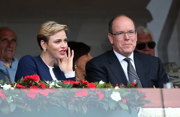 Prince Albert II of Monaco and Princess Charlene of Monaco attended the awards ceremony of the Monte Carlo Rolex Masters
