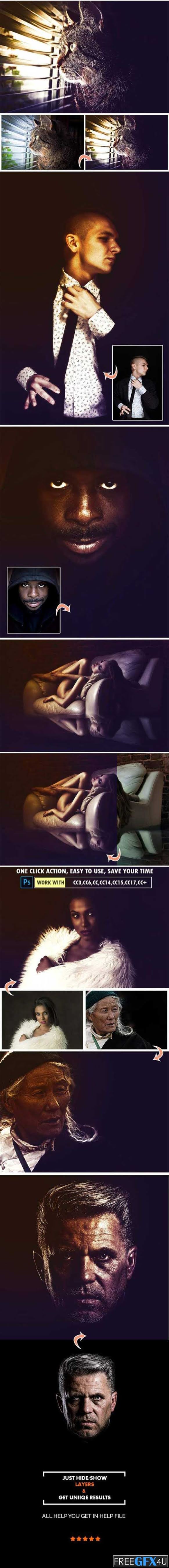 Graphicriver - Dark & Light Photoshop Action Free Download Dark & Light Photoshop Action