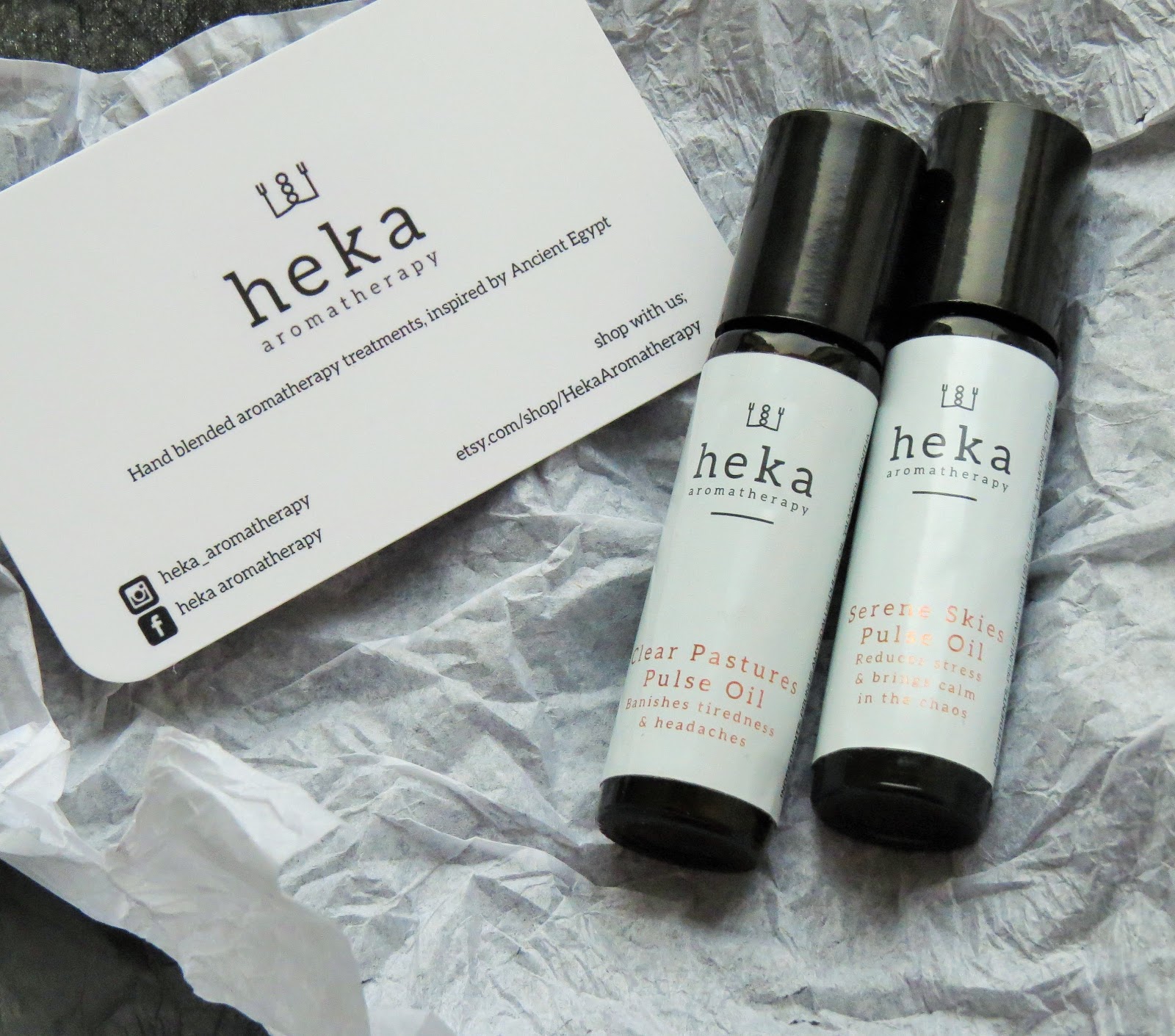 Beauty Balm: *Heka Aromatherapy: Serene Skies + Clear Pastures Pulse Oils