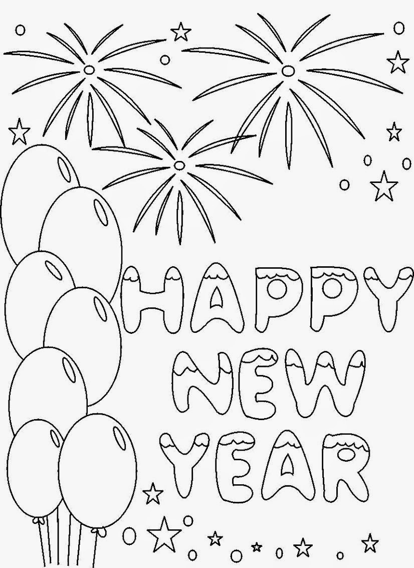 Coloring Pages: New Year's Coloring Pages Free and Printable